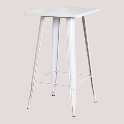  SKLUM Tavolo Alto Quadrato In Acciaio (60x60 Cm) LIX Bianco