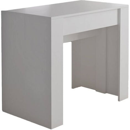  Dmora Tavolo Da Pranzo Moderno, Consolle Allungabile Fino A 10 Posti, Misure 90 X 51 X 78 Cm (fino A 237 Con Allunghe), Colore Bianco