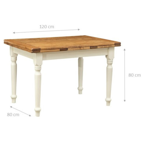  Tavolo Legno Massello 120x80 Cm Tavolo Allungabile Cucina Artigianale Made In Italy