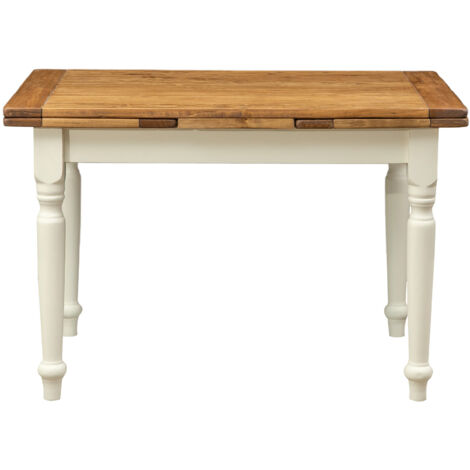  Tavolo Legno Massello 120x80 Cm Tavolo Allungabile Cucina Artigianale Made In Italy