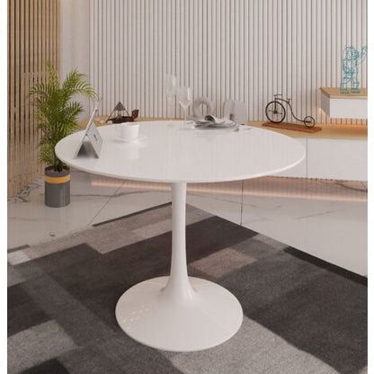  TAVOLO ROTONDO BIANCO IN MDF DIAM. 100CM