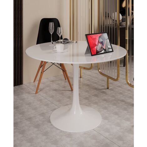  TAVOLO ROTONDO BIANCO IN MDF DIAM. 100CM