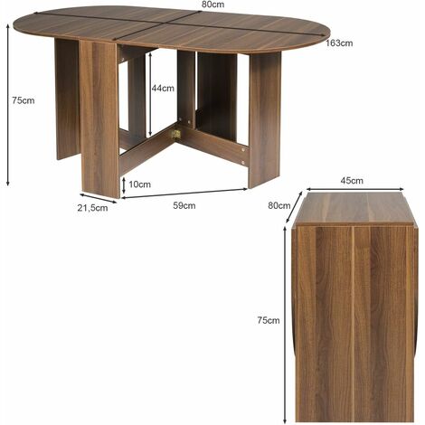  Tavolo Pieghevole Da Pranzo, Tavolo Da Lavoro, Tavolo Multiuso, Design Moderno, 163 X 80 X 75 Cm