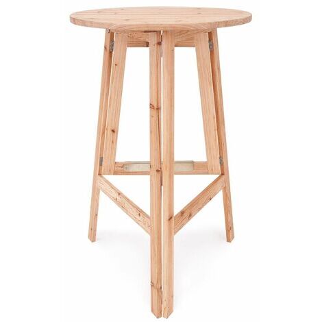  Deuba Tavolo Alto Pieghevole In Legno Massiccio Ø78cm X 111 Cm TavolIno Da Bistrot Festa Giardino Tavolo
