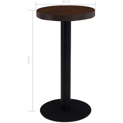  Tavolo Da Bistrot Marrone Scuro 40 Cm In MDF VidaXL