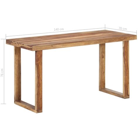  Tavolo Da Pranzo 140x70x76 Cm In Legno Massello Di Sheesham VidaXL