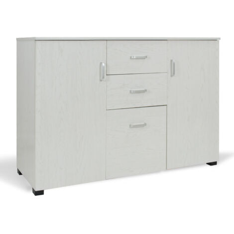  CREDENZA MODERNA ROVERE SBIANCATO