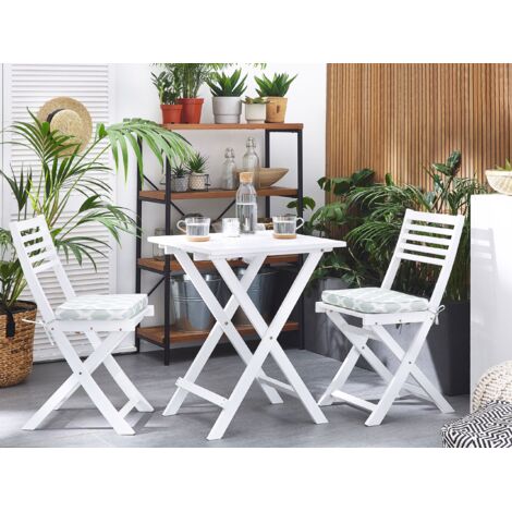  Set Di 2 Cuscini Da Giardino Geometrici Verde Menta Fiji