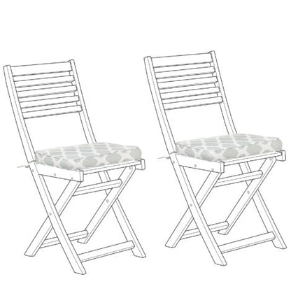  Set Di 2 Cuscini Da Giardino Geometrici Verde Menta Fiji