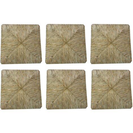  6 Pezzi Seduta Sedile Fondo Pannello Quadrato Di Ricambio Impagliato Per Sedia Legno Paesana In Paglia Struttura In Legno
