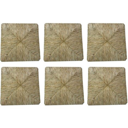  6 Pezzi Seduta Sedile Fondo Pannello Quadrato Di Ricambio Impagliato Per Sedia Legno Paesana In Paglia Struttura In Legno