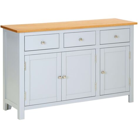  Credenza 110x33,5x70 Cm In Massello Di Rovere VidaXL