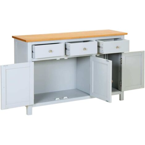  Credenza 110x33,5x70 Cm In Massello Di Rovere VidaXL