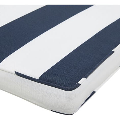  Set Di 8 Cuscini Da Seduta Per Sedia Da Giardino In Poliestere Blu Navy A Righe Sassari