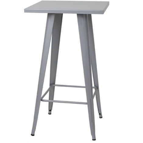  Tavolo Tavolino Da Bar HWC-A73 Metallo Grigio