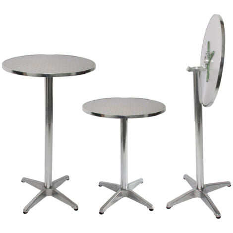 Tavolo Bistro Bar Giardino M28 Alluminio 60x60x70/110cm Piede Pesante