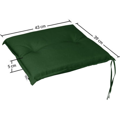  Detex Cuscini Per Sedia Boston Coprisedie Imbottito Set 6 Pezzi Idrorepellente Cucina Giardino Verde