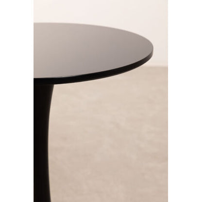  SKLUM Tavolo Da Pranzo Rotondo In MDF E Metallo In Stile Tuhl Nero Ø60 Cm