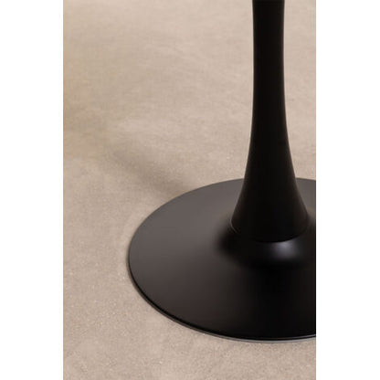  SKLUM Tavolo Da Pranzo Rotondo In MDF E Metallo In Stile Tuhl Nero Ø60 Cm