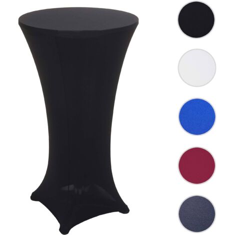  Tavolo Bistro Bar M28 Alluminio 60x60x70/110cm Con Copritavolo Elasticizzato Bordeaux