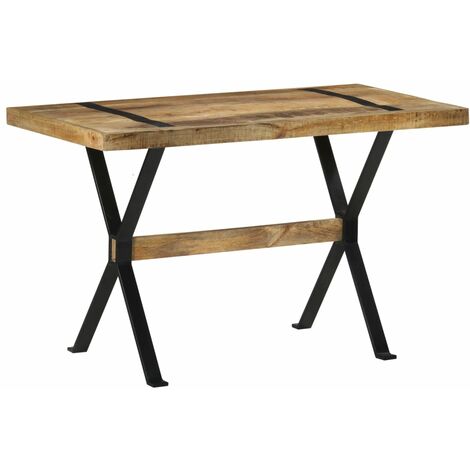  Tavolo Da Pranzo 120x60x76 Cm In Legno Di Mango Grezzo VidaXL