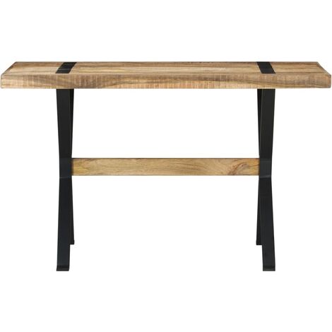  Tavolo Da Pranzo 120x60x76 Cm In Legno Di Mango Grezzo VidaXL