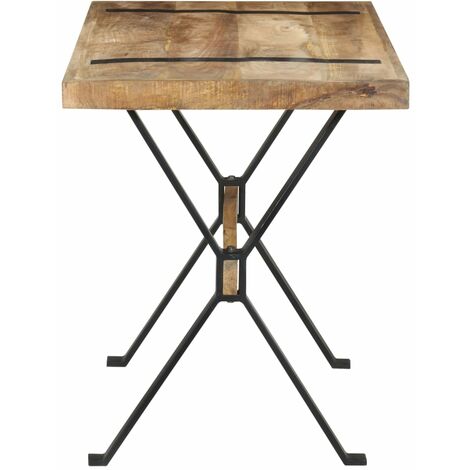  Tavolo Da Pranzo 120x60x76 Cm In Legno Di Mango Grezzo VidaXL