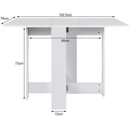  Tavolo Pieghevole Bianco Puro 103 * 76 * 73,4 Cm