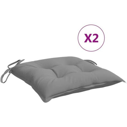  Cuscini Per Sedia 2 Pz Grigi 40x40x7 Cm In Tessuto Oxford VidaXL