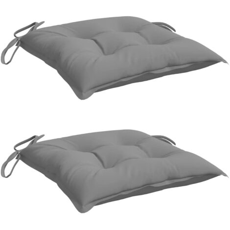  Cuscini Per Sedia 2 Pz Grigi 40x40x7 Cm In Tessuto Oxford VidaXL
