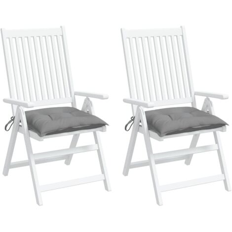  Cuscini Per Sedia 2 Pz Grigi 40x40x7 Cm In Tessuto Oxford VidaXL