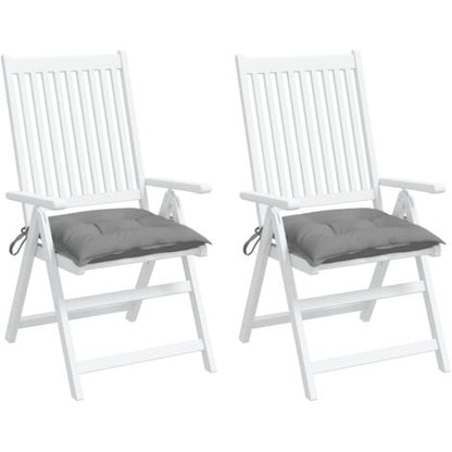  Cuscini Per Sedia 2 Pz Grigi 40x40x7 Cm In Tessuto Oxford VidaXL