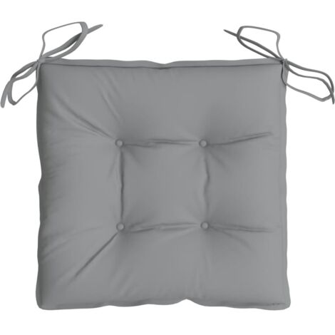  Cuscini Per Sedia 2 Pz Grigi 40x40x7 Cm In Tessuto Oxford VidaXL
