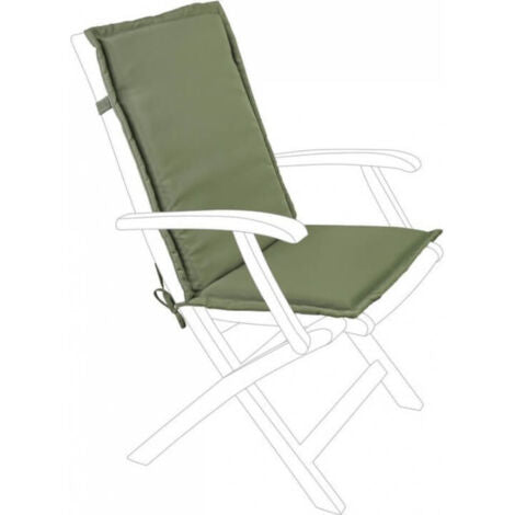  Cuscino Per Sedia E Poltrona Con Schienale Medio In Poliestere Idrorepellente 180 Gr -Verde Bosco / 1 Pezzo