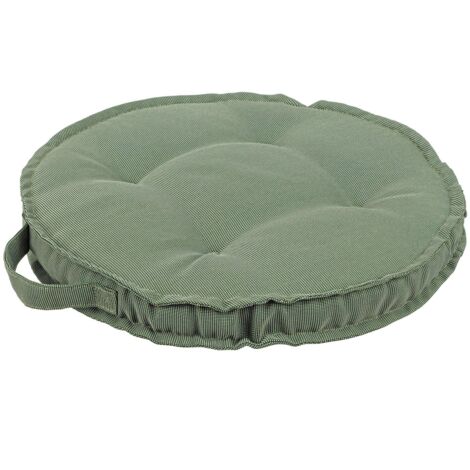  Cuscino Per Sedia Tondo Trapuntato In Poliestere 230 Gr Idrorepellente Per Interno Ed Esterno. -Blu / 1 Pezzo