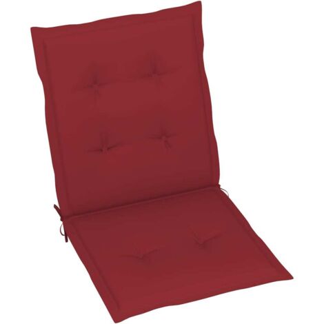  Cuscini Per Sedia 2 Pz Rosso Vino 100x50x7 Cm In Tessuto VidaXL