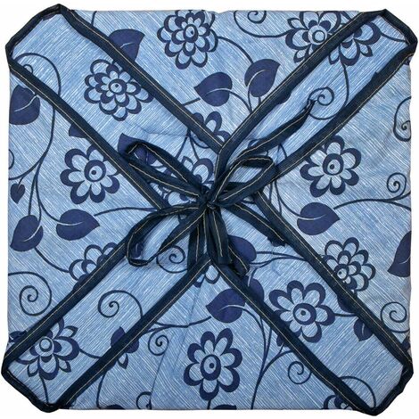  Cuscino Sedia Universale Cotone Lavabile Coprisedia Morbido Fiori Vettoriali 100% Made In Italy - Arancione