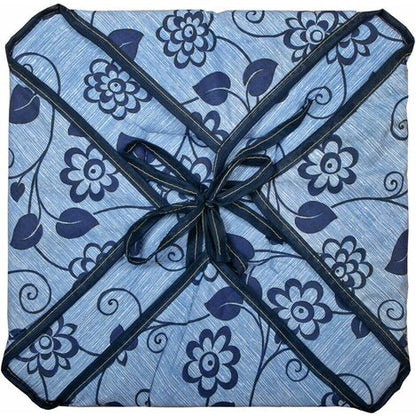  Cuscino Sedia Universale Cotone Lavabile Coprisedia Morbido Fiori Vettoriali 100% Made In Italy - Arancione