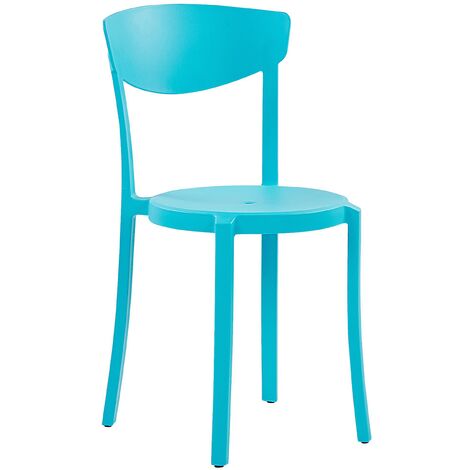 Set Di 6 Sedie Moderne Da Esterno E Interno In Plastica Blu Vieste