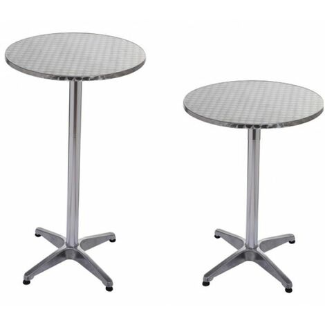  Bc-elec - BS11011-6 Tavolo Da Bar In Alluminio E Tavolo Da Ricevimento 70-110 Centimetri