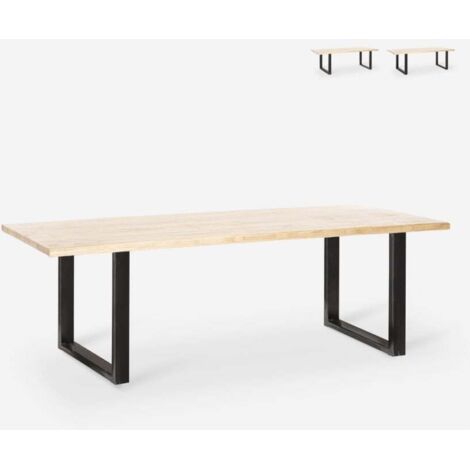  Tavolo Stile Industriale 220x80cm Sala Da Pranzo Cucina Rajasthan 220 Colore: Silver