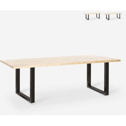  Tavolo Stile Industriale 220x80cm Sala Da Pranzo Cucina Rajasthan 220 Colore: Silver