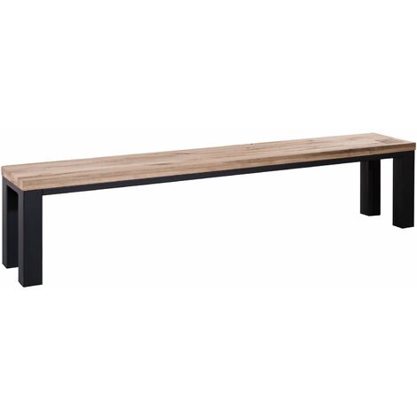  VILLANDERS 225 Panca In Legno Di Quercia Selvatica - Oliato / Bianco 200x35x45