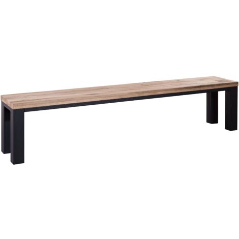  VILLANDERS 225 Panca In Legno Di Quercia Selvatica - Oliato / Bianco 200x35x45