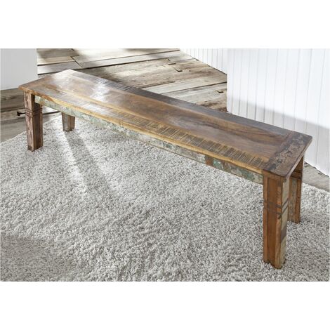  NATURE OF SPIRIT 37 Panca In Legno Riciclato - Laccato / Multicolore 200x40x45