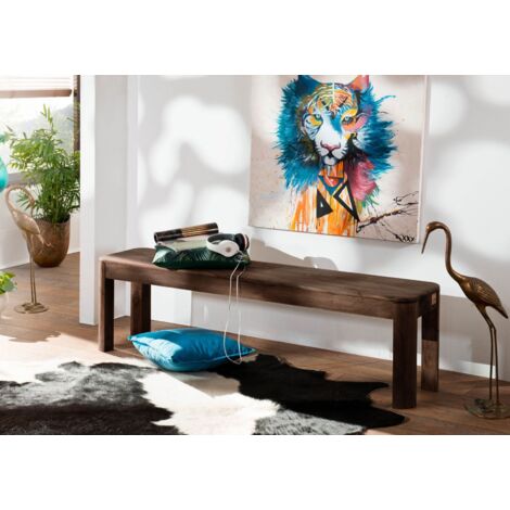  TORONTO 128 Panca In Legno Di Sheesham - Decapato / Smoked Cherry 178x35x45