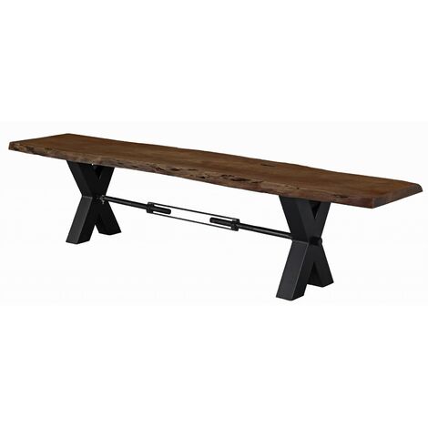  IRON LABEL 156 Panca In Legno Di Acacia - Laccato / Marrone 180x38x46