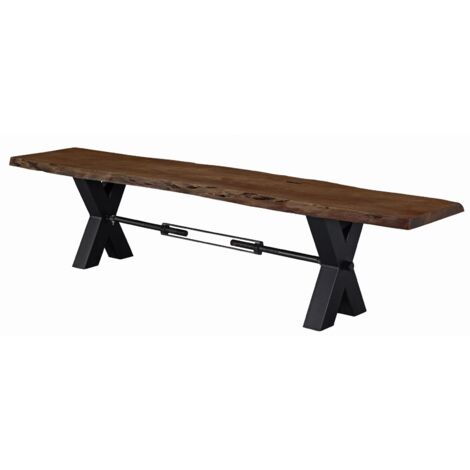  IRON LABEL 156 Panca In Legno Di Acacia - Laccato / Marrone 180x38x46