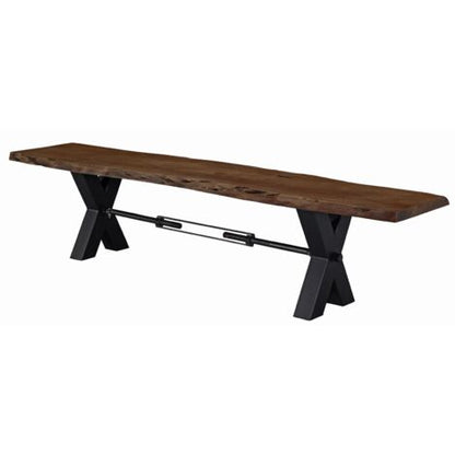  IRON LABEL 156 Panca In Legno Di Acacia - Laccato / Marrone 180x38x46