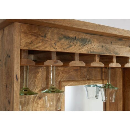 RAILWAY 141 Mobile Bar In Legno Di Mango - Laccato / Natur 75x35x170
